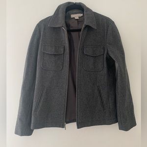 J. Crew Dark Grey Wool Utility Jacket